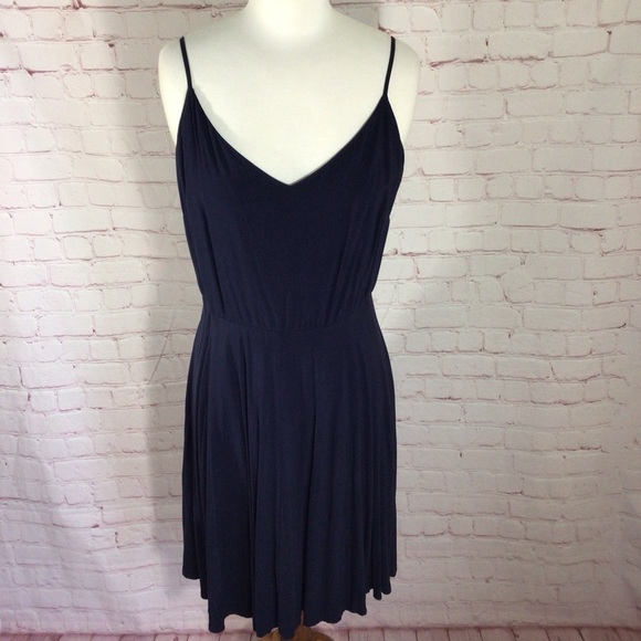 GAP Navy Blue Spaghetti Strap Dress - Size Medium - Picture 1 of 8